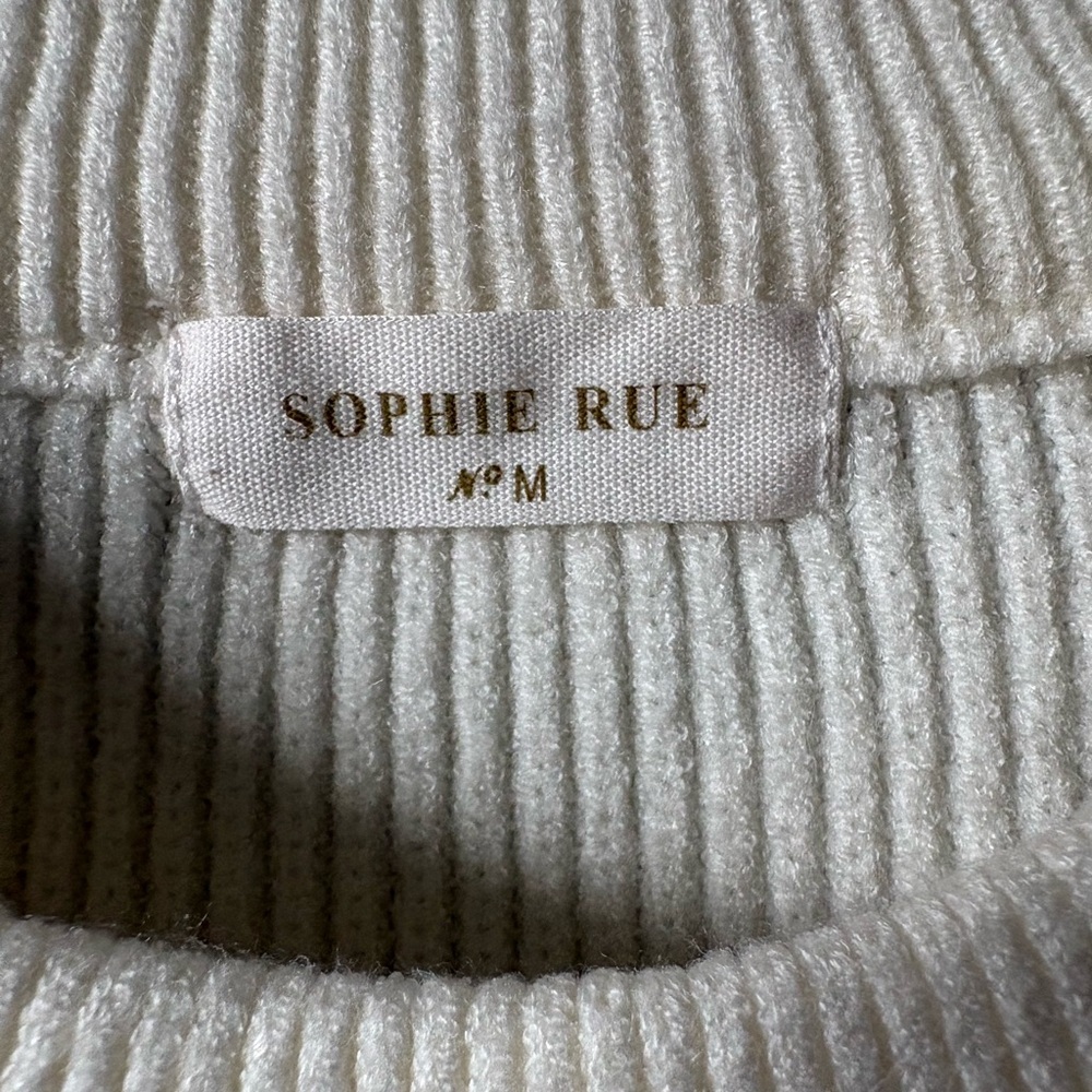 Sophie Rue Ribbed Knit Sweater in Cream - Picture 4 of 4